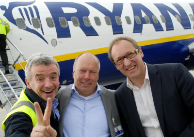 Pressekonferenz Airport Weeze mit Ryanair Chef Michael OLeary.